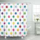 Emvency Shower Curtain Geometric Pink Gray White Modern Polka Dot Pattern Retro Waterproof Polyester Fabric 60 x 72 Inches Bathroom Set with Hooks