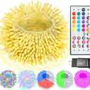 Pooqla Color Changing Christmas String Lights with Remote, 35 Colors 66FT 200LED String Lights Outdoor Decoration, Indoor Connectable Fairy Lights Plug in for St. Patrick's Day Easter Decoration (Clear wire, RGB with Remote)