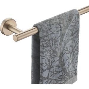 JQK Champagne Bronze Towel Bar, 20.5 Inch 304 Stainless Steel Thicken 0.8mm Towel Rack Bathroom, Towel Holder Wall Mount, Useable Length 18 Inch, TB110L18-CB
