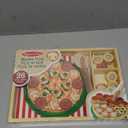 Melissa & Doug Wooden Pizza Party Play Set, 36 Self-Stick Toppings, Pizza Toy Kitchen Set & Play Kitchen Accessories, Preschool Toys for Boys & Girls 3+