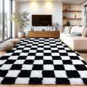6x9ft Area Rug for Living Room, High Pile Fluffy Rugs Upgrade Non-Slip