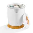 Bathroom Towel Warmer Bucket with Fragrance Holder & Auto Shut Off White