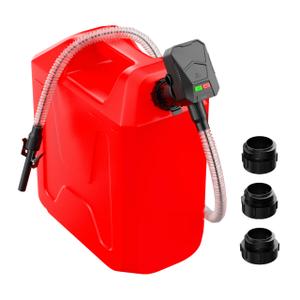 2026 Upgrade Automatic Battery Powered Gas/Fuel Transfer Pump, 3.2GPM Battery Operated Gas Can Pump with Auto-Stop Sensor, 47 IN Long Hose & 3 Adapters Fits Most Gas Cans for Gasoline, oil, Diesel