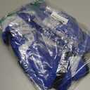 A-SAFETY Blue Safety Vest Reflective Work Vest,Hi Vis Bright Neon Color with 4 Reflective Strips 7 Pockets, XXL