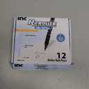 Inc. R2 Rollerball Pens - 0.7 mm Medium-Point Pen Set With Comfort Grip for School, Office, Writing, and Journaling, 12 Pack, Black Ink
