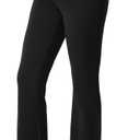 AFITNE Womens Flare Maternity Pants for Work Over The Belly with Pockets 29/ 31 Soft Bootcut Pregnancy Casual Dress Pants (Large, Black)