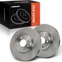 A-Premium 12.35 inch (313.8mm) Front Vented Disc Brake Rotors Compatible with Audi Models - A4 2017-2020, A4 Quattro 2017-2023, A5 2013-2014, A5 Quattro 2013-2019, A5 Sportback 2018-2023, 2-PC Set