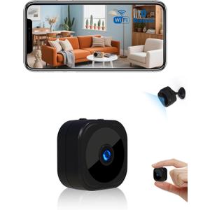 1080P HD Indoor Camera for Indoor Security with App Control Motion Detection & Night Vision Wireless WiFi Rechargeable Pet Camera for Home/Office 24/7 Cycle Save Video Only