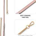 Bag Genuine Leather Chain Shoulder Straps Adjustable,Purse Straps Replacement Crossbody for Handbags(Pink-G)