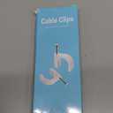 Cable Clips, 100 Pcs, 10mm, Wire Wall Clips with Steel Nails, Cable Management Organizer Clips, Cable Tacks Coax Holder Clips, RG6 RG59 CAT6 RJ45 Cable Cord Clips, White