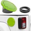 JeCar JK Fuel Filler Cover Gas Cap Aluminum Alloy Gas Tank Door Exterior Accessories for Jeep Wrangler 2007-2018 JK JKU, Green