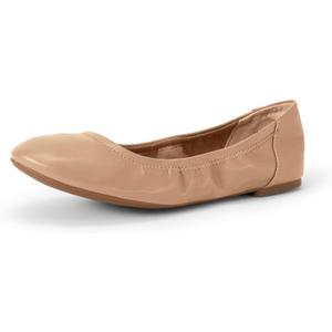 Amazon Essentials Women's Belice Comfortable Slip-On Ballet Flats Shoes (10.5, Beige)