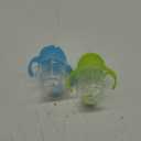 Munchkin Any Angle Sippy Cups for Toddlers, Spill Proof Weighted Straw Cup with Transition Handles for Babies 6 Months and Up, 2 Pack, Blue/Green
