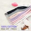 2 x UamGlsob Fuzzy Shoe Laces for Sneakers, 2/5"(10mm) Cute Wide Thick Plush Soft Fluffy Shoelace Strings for Trainers & Canvas (Purple)