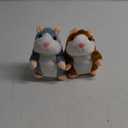 2 Pcs Talking Hamster Toys Repeats What You Say Plush Hamster Toy Interactive Toys Stuffed Hamster Repeating Plush Animal Toy Early Learning