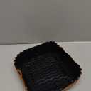 Boribim 2 PCS Square Silicone Air Fryer Liners - 8 Inch Reusable Air Fryer Pot - Air Fryer Accessories - Air Fryer Inserts for 4 to 7 QT Oven Microwave Accessories (Black + Brown)