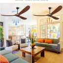 72" Ceiling Fans Without Lights, 72 inch Ceiling Fan No Light, High CFM Quiet 3 Blade Wood Walnut Ceiling Fan, Large Modern Outdoor Fan with Remote, Propeller Outdoor Ceiling Fans for Patios
