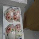 Bico Margret's Garden Cereal Bowls Set of 4, 24 oz Deep Ceramic Soup Bowls for Cereal, Salad, Noodles, Kitchen, Microwave and Dishwasher Safe, Gift for Housewarming and Thanksgiving