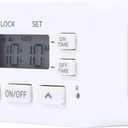 UltraPro 24hr Digital Bar Outlet Timer, 1-Polarized Timer Outlet, 2 Programmable ON/OFF Cycles Plug Timer, 125VAC Light Timer Indoor, Lamp Timer, Timers For Electrical Outlets, White, 1 Pack, 45184.