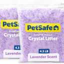 PetSafe ScoopFree Premium Crystal Cat Litter - Outperforms Clay Litter - Refill Packs - Reusable Tray Compatible - Lavender Scent - 4.3 lb Bags - 2 Pack