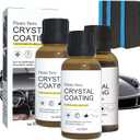 Crystal Coating for Car,Cristal Para PlStico Del Carro,Car Plastic Parts Coating,Plastic Refresher Car Interior Plastics Restorer,Long Duration Refurbish Agent with Spong (3PCS)