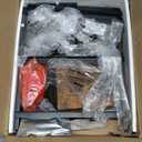 Narrow End Table Living Room with Charging Station, Skinny Side Table with Fabric Drawers, Slim LED Nightstand for Bedroom, Small Spaces, Couch, Rustic Brown, HETNDP02LPBR-1