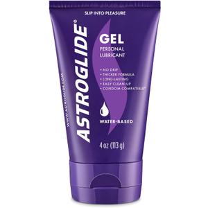 3 x Astroglide Water Based Lube (4oz), Ultra Gentle Gel Personal Lubricant for Vaginal and Anal Sex, Stays Put with No Drip for Men, Women and Couples, Safe for Toys