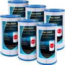 POOLPURE Replacement Filter for Type A or C, Compatible with Intex 29000E/59900E, Easy Set Pool Filters, Summer Escapes or Summer Waves Above Ground Pools, Pack of 6