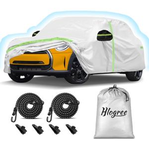 Car Cover for 2002-2025 Mini Cooper/Cooper S/Hardtop/Convertible 2-Door,Full Exterior Car Covers for Automobiles All Weather Waterproof Heavy Duty,Zipper/Cotton Rain UV Proof Custom fit210T Taffeta