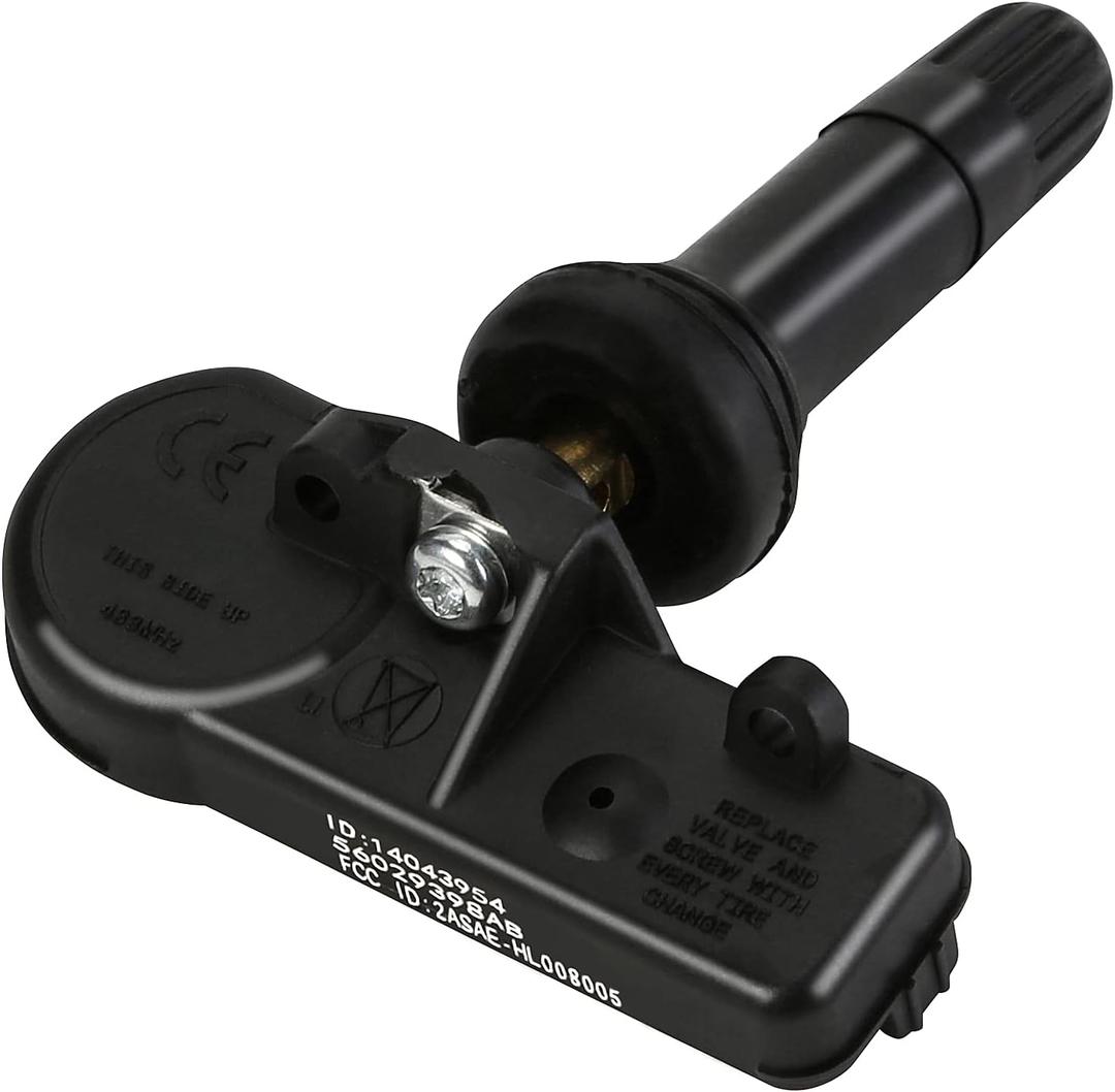 TPMS Sensor,433Mhz Tire Pressure Monitoring Sensor Fit for Chrysler Jeep Dodge Ram Replace# 56029398AB(1-Pack) (one piece sensor)