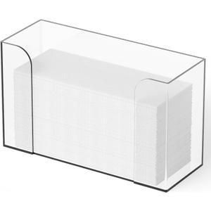 Acrylic Clear Paper Towel Dispenser Countertop,11 Long Multifold Paper Towel Dispenser and Napkin Dispenser for Bathroom,Suitable for Z-fold,Folded,Trifold,C fold and Tri Fold Paper Towels Holder