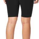 Jockey Women's Active High Waist 10'' Bike Shorts (Black, XL)