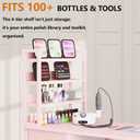 LIVEHOM Manicure Table with Dust Collector & Power Outlets, Nail Tech Desk, 15.74"D x 47.24"W x 47.24"H