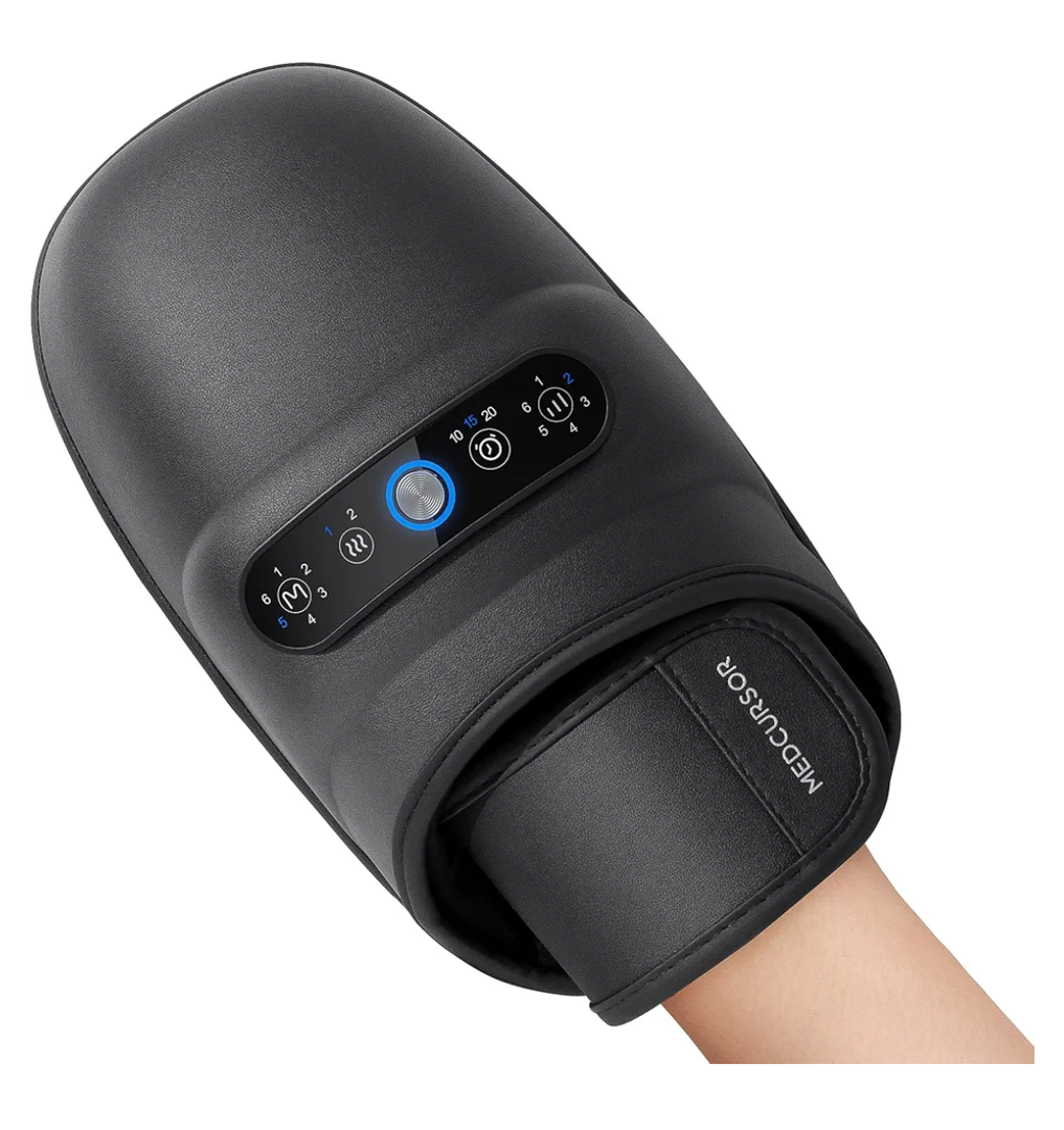 Medcursor Hand Massager - Hand Massager with Heat and Compression for Carpal Tunnel and Stiff Joints, Pain Relief from Wrist to Palm and Finger, Gifts for Women Men (Rechargeable)