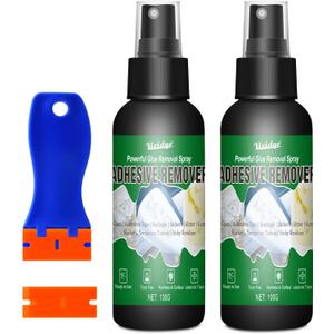 Adhesive Remover, 7oz Sticker Remover Spray With Scraper & Razor Blades - Surface Safe Glue Remover for Car, Windows, Wall, Floor, Paint - Rapid Remover label, Decals, Gum, Tape, Sticker Residues