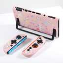 2 x Protective Case for Switch 2 (2025), Cute Cartoon Anti-Scratch Shockproof Cover, Anti-Fingerprint Cute pink rabbit design
