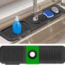 Sink Splash Guard, 5Slope Silicone Draining Mat for Kitchen Sink, 24 inch Sink Faucet Mat, Silicone Sink Faucet Mat Splash Guard, Sink Water Splash Guard, Sink Accessories for Kitchen, Bathroom