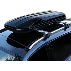 Rooftop Cargo Box Carrier, 19.4 Cu ft Hard Shell Rooftop Cargo Carrier - Dual-Side Opening, Universal Car/SUV Fit, Waterproof ABS Material, 165Lbs Capacity w/Secure Straps & Keys