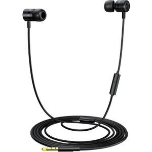 EP-06 Wired Earbuds in-Ear Earphones,Build-in Microphone Noise Isolating Headphones,3.5mm Jack 4.9ft Long Cord Ear Buds,HD Bass Audio,with 6 Ear Tips,for Smartphones/Laptop/Computer Etc-Black
