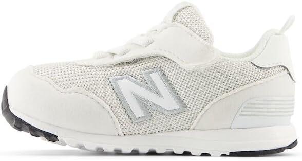 New Balance Kids' 515 New-b Hook & Loop (2 Infant, Reflection/White/Aluminum Grey) 9.5 M Toddler