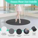 30.7'' Portable Dance Floor Mat for Ballet & Tap Training - 1.3cm Thick Turning Board for Dancers, Ideal Figure Smooth Practice Mat with Non-Slip Surface for Pirouette & Dance Exercises