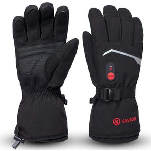 SAVIOR HEAT Heated Gloves, Unisex Rechargeable Battery Powered Electric Heating Glove for Winter Outdoor