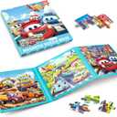 Magnetic Car Puzzles for Toddlers 3-5, 9-12-16 Pieces - Ages 4-6 - Educational Learning Toys for Boys & Girls