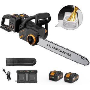 40V Brushless Cordless 16 Inch Chainsaw with 24.0Ah Batteries | Power Chainsaw Tool Free Chain Tension Auto Oiling System Chain Brake for Tree Trimming Wood Cutting