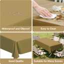 3 x 3 Pack Plastic Table Cloth Rectangle 54 x 108 inch Plastic Tablecloth Disposable Rectangle Leakproof for Parties, Picnic, Camping, Birthday, Weeding