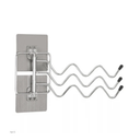 HOMOTEK Swivel Towel Rack Adhesive Stainless Steel Towel Hanger 3-Arm Towel Bar, Space Saving Towel Holder Rack for Bathroom Kitchen, Brushed Finish 1 Pack