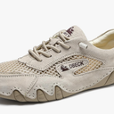 Handmade Men's Genuine Leather Trail Shoes for Walking Slip-on Summer Mesh Sports Shoes Breathable Non-Slip Sneakers Size 7