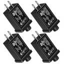 Feekoon Class 2 LED Power Supply 29V 13W Transformer, Waterproof IP44 US Plug Adapter, Seasonal Use LED Driver, Low Voltage for Christmas Tree Lighting, Holiday String Light Outdoor(4 Pack)
