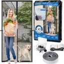 Heavy Duty Door Screen Magnetic Closure, LOVIGA Thickened Fiberglass Screen Door Mesh, Self Sealing, Tear Resistant, Easy Assemble, Fine Mesh Keep Bugs Out Fit Door Size 72 Inch X 80 Inch