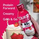 Quest Nutrition Strawberry Protein Shake, 45g Protein, 2g Sugar, 4g Net Carbs, Ready to Drink, Gluten Free, 4 Count